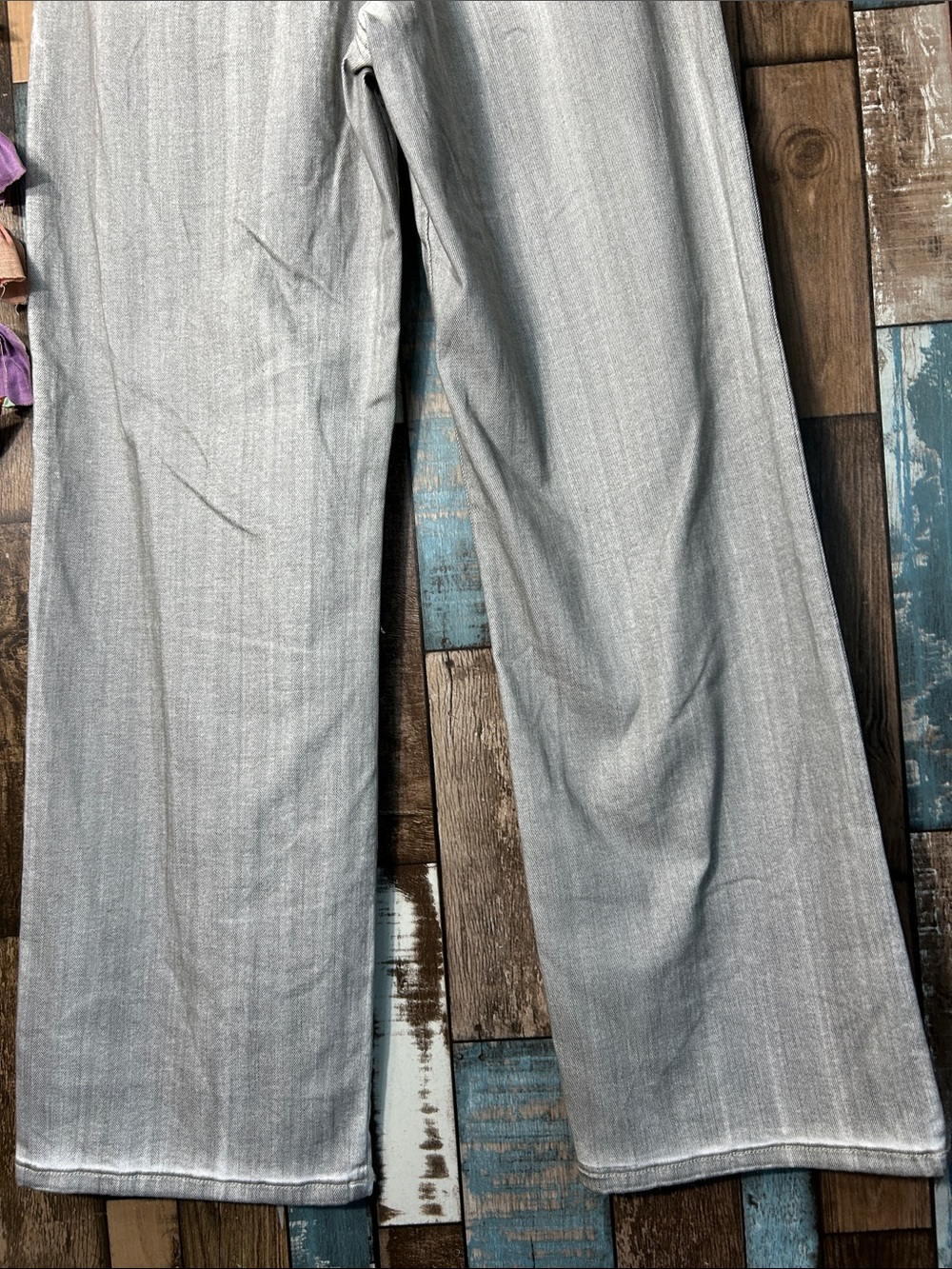 Forever 21 Light Gray Wide Leg Jeans — High Rise Flare - Picture 16 of 16
